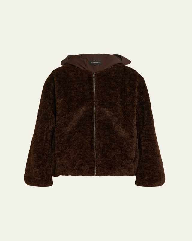 Ilyssa Hooded Faux Fur Jacket